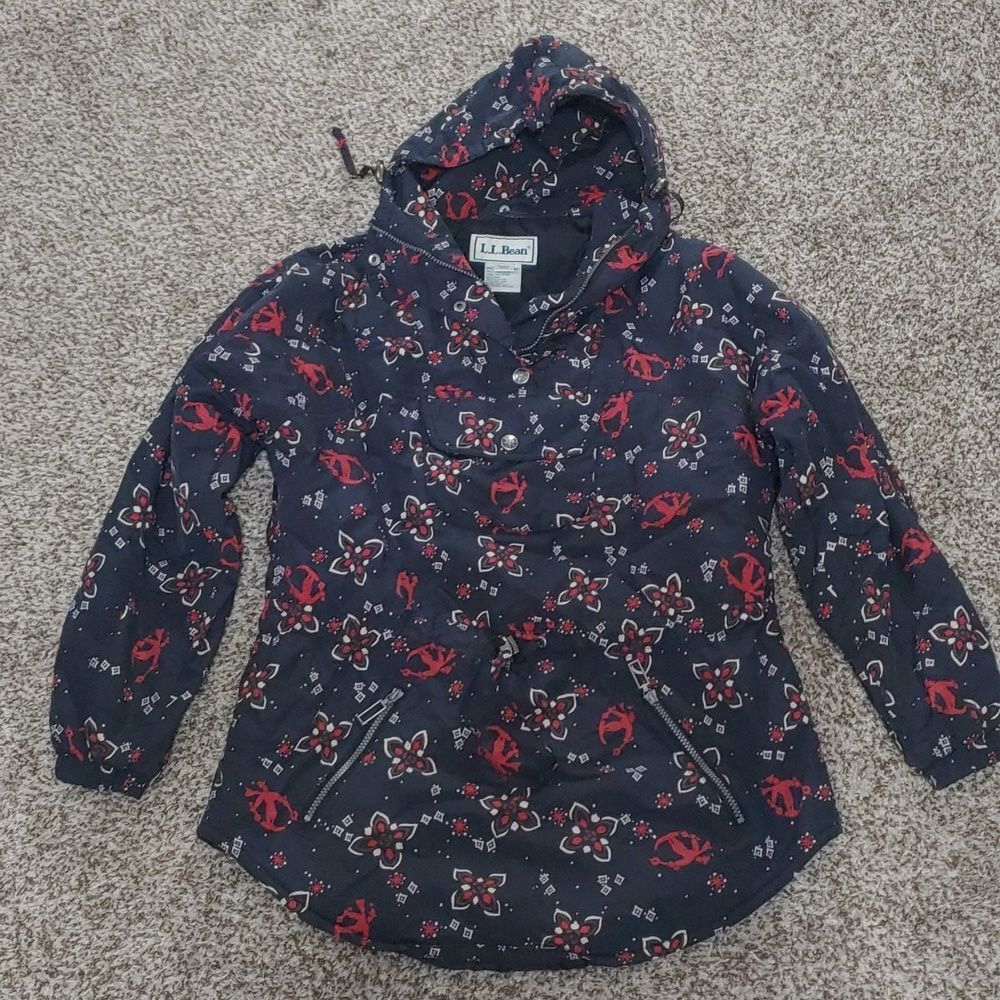 Vintage L.L. Bean Anorak Women's M Insulated Ski Hooded Pullover RARE